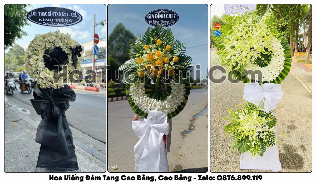 vòng hoa viếng đám tang tại Phường Cao Bằng, Cao Bằng