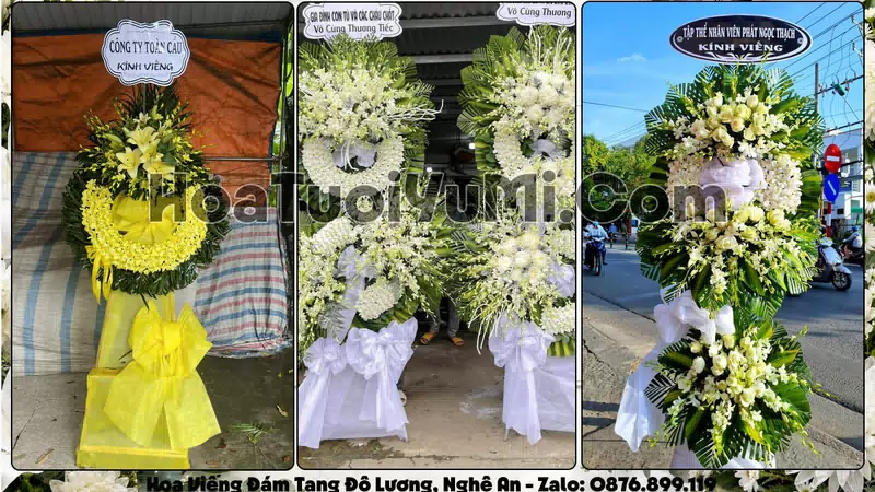 Đặt Vòng Hoa Đám Tang Tại Xã Đô Lương, Tỉnh Nghệ An