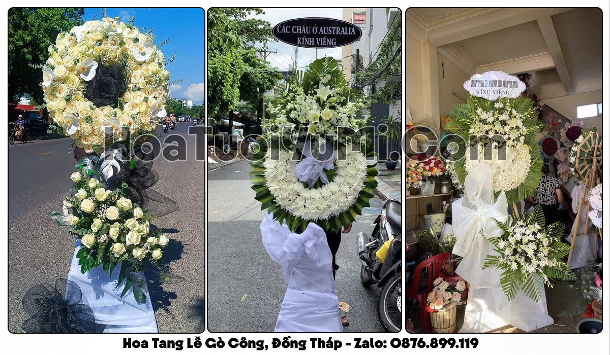 Đặt Vòng Hoa Đám Tang Tại Phường Gò Công, Tỉnh Đồng Tháp