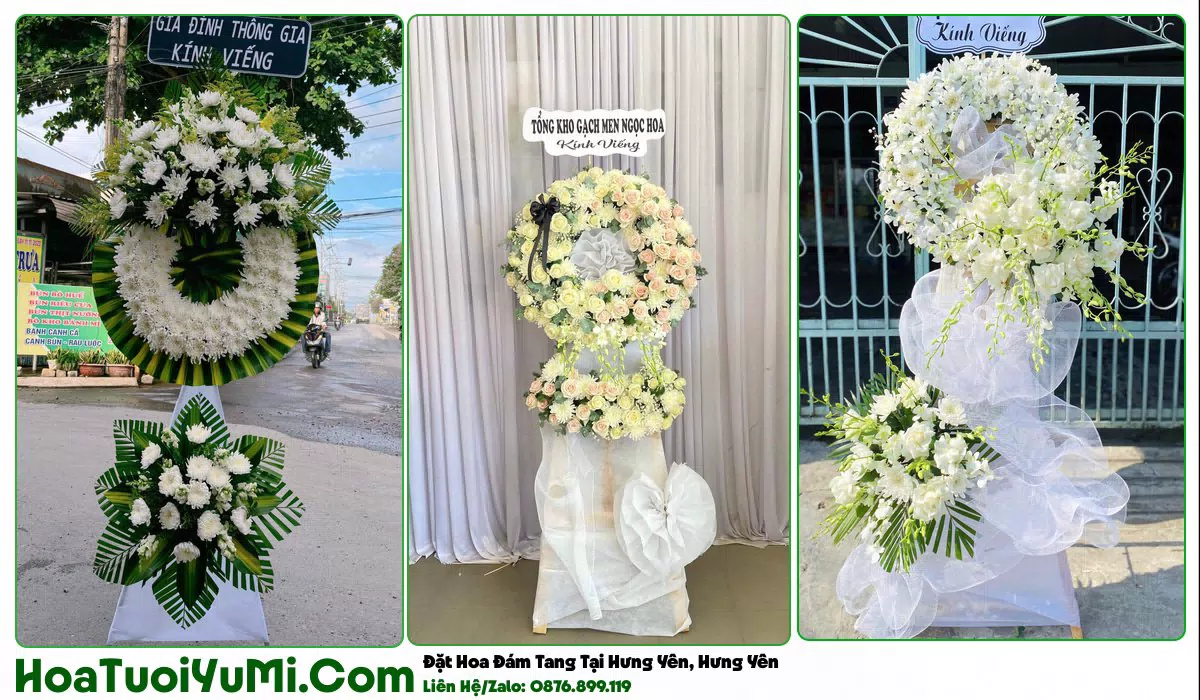 vòng hoa viếng đám tang Phường Hưng Yên