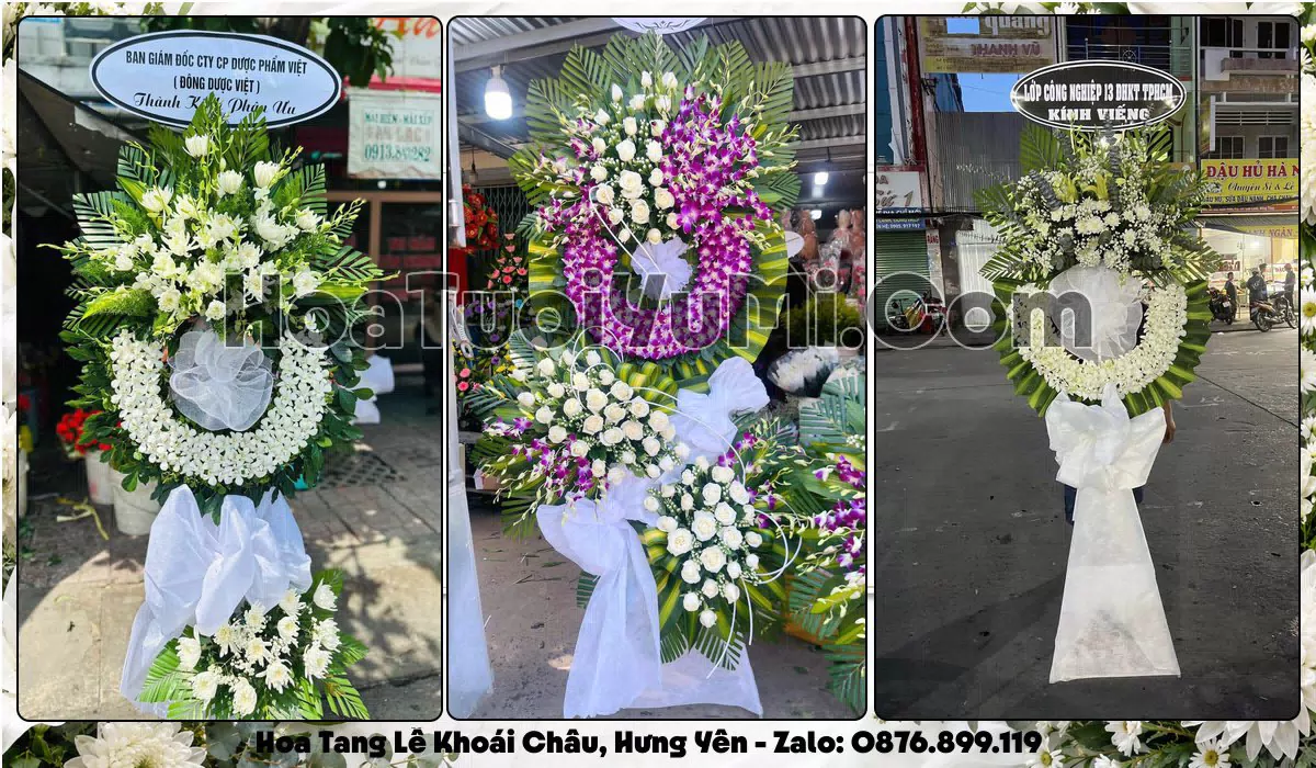 Đặt Vòng Hoa Đám Tang Tại Xã Khoái Châu, Tỉnh Hưng Yên