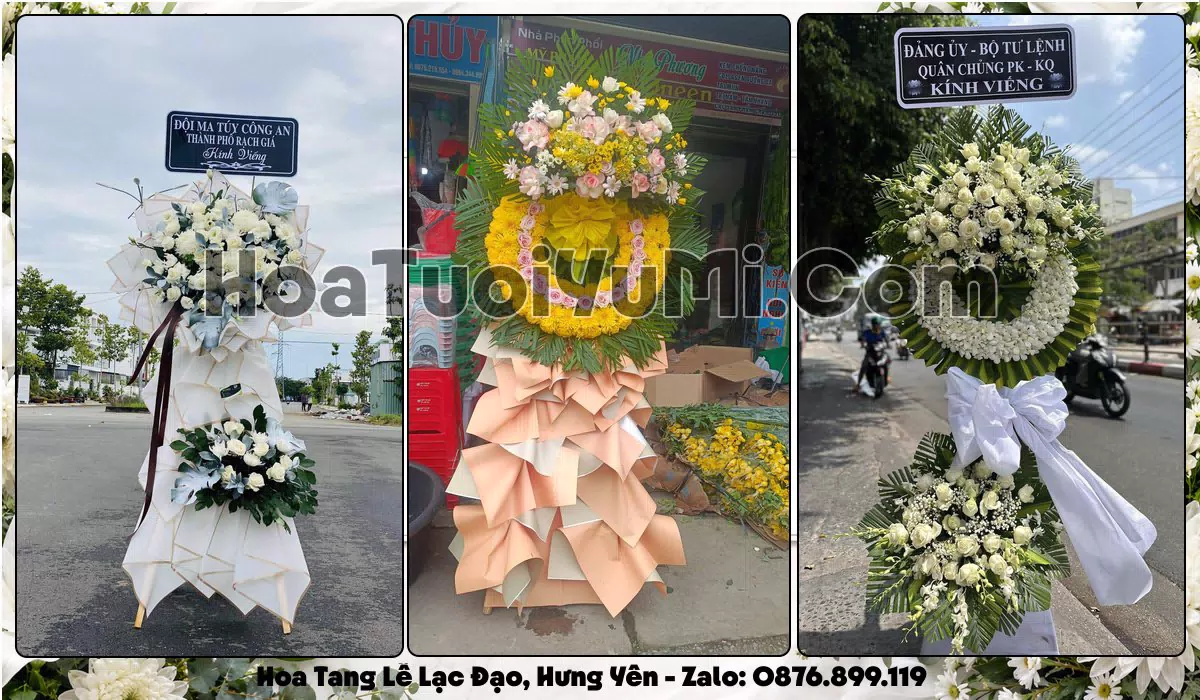 Đặt Vòng Hoa Đám Tang Tại Xã Lạc Đạo, Tỉnh Hưng Yên