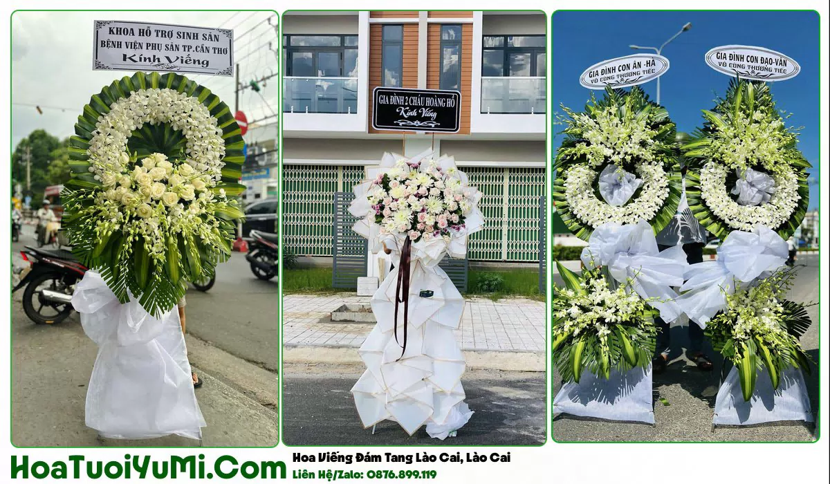 vòng hoa viếng đám tang tại Phường Lào Cai