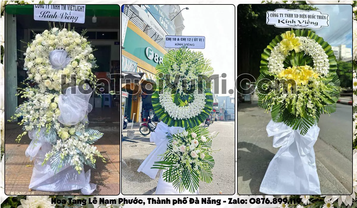 vòng hoa viếng đám tang tại Xã Nam Phước
