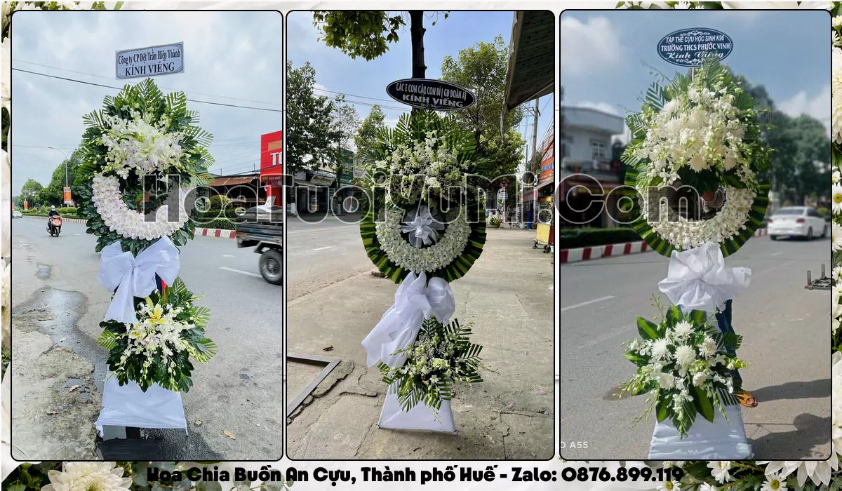 vòng hoa viếng đám tang tại Phường An Cựu