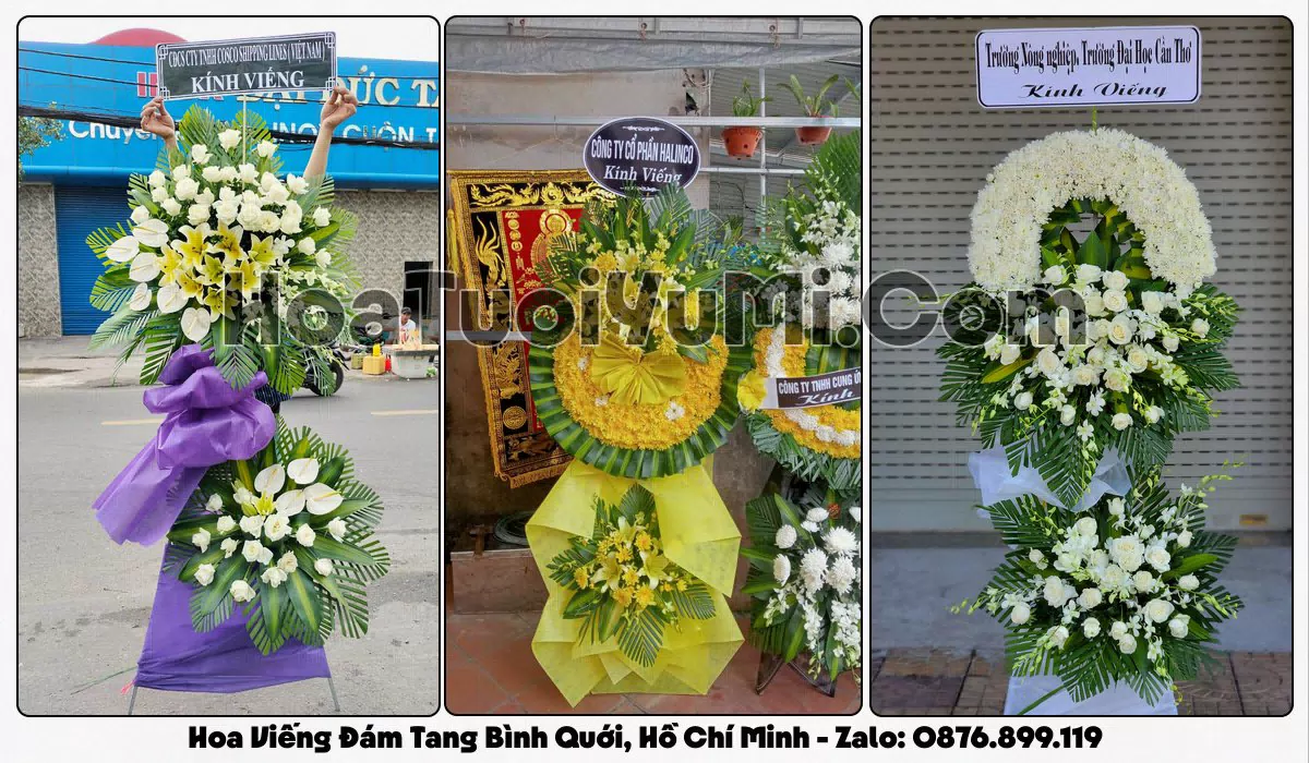 vòng hoa viếng đám tang Phường Bình Quới Thành phố Hồ Chí Minh