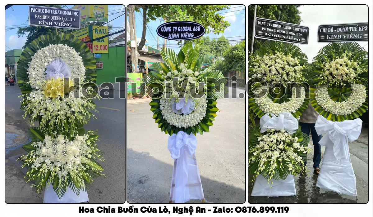 Vòng hoa viếng đám tang tại Phường Cửa Lò, Tỉnh Nghệ An