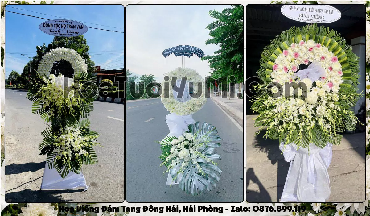 vòng hoa viếng đám tang tại Phường Đông Hải, Hải Phòng