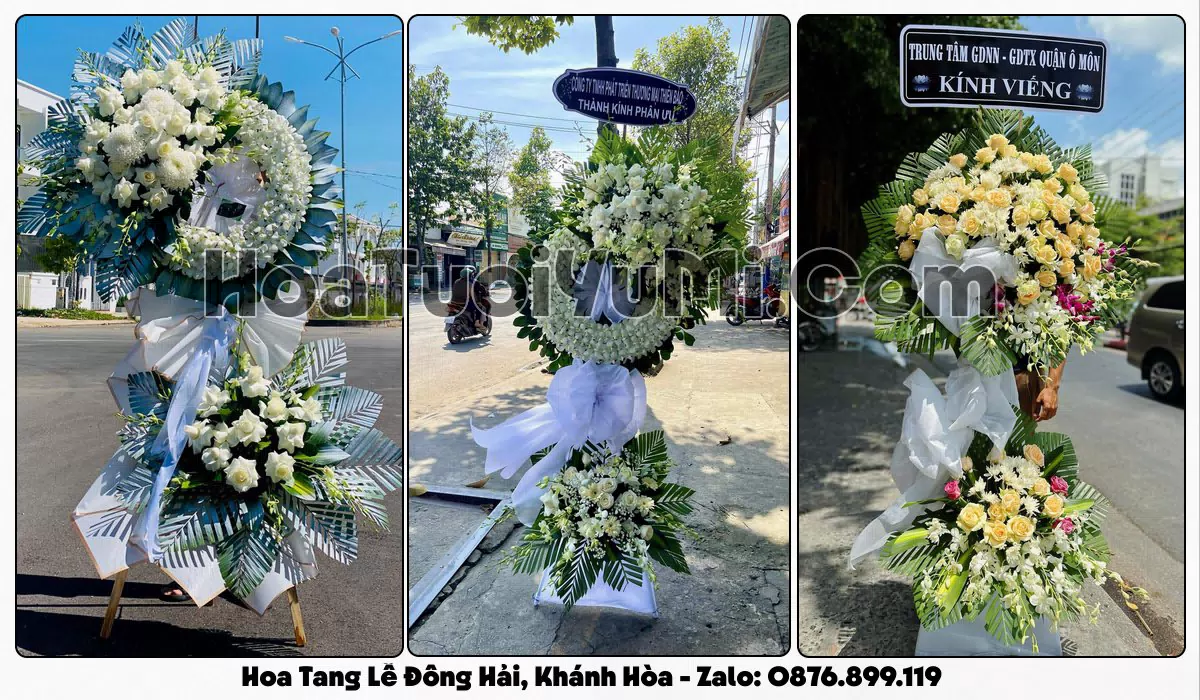 Vòng hoa viếng đám tang tại Phường Đông Hải, Tỉnh Khánh Hòa