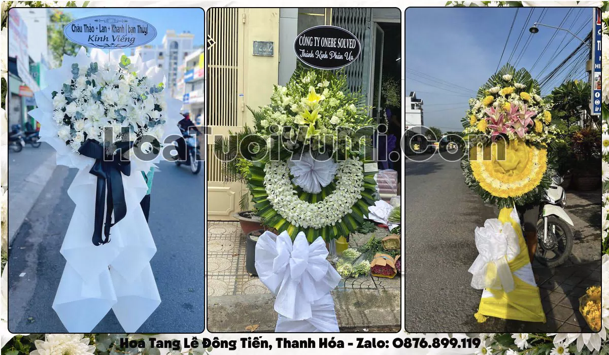 vòng hoa viếng đám tang tại Phường Đông Tiến, Tỉnh Thanh Hóa