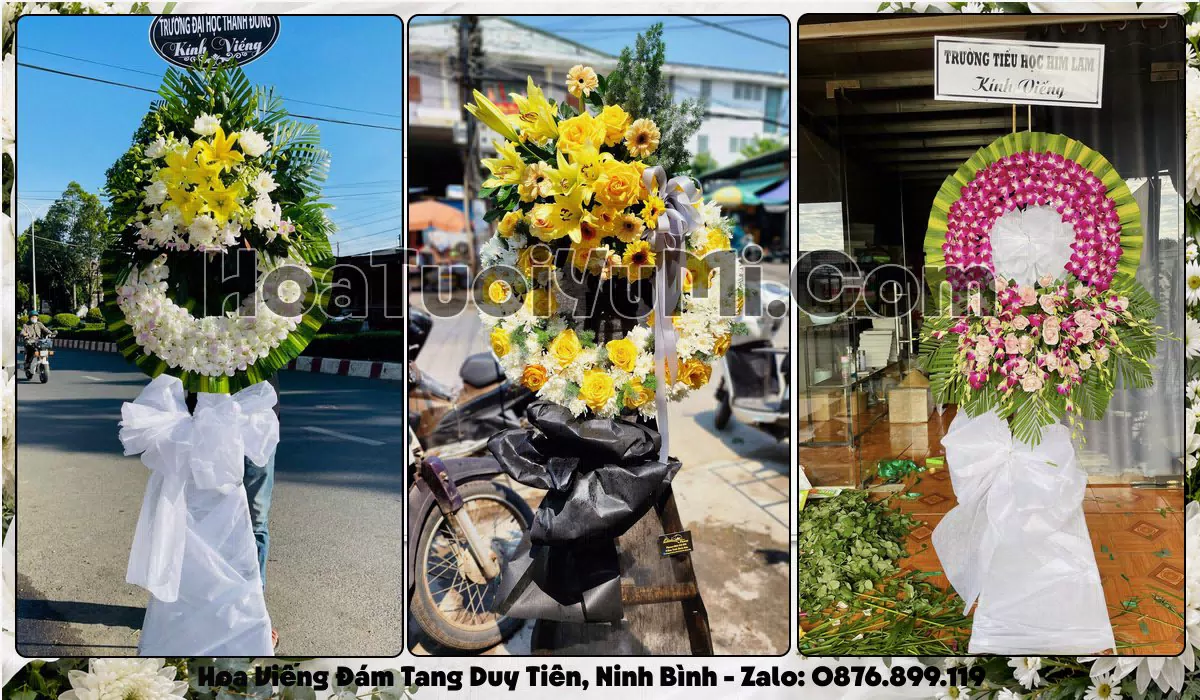 vòng hoa viếng tang lễ tại Phường Duy Tiên, Tỉnh Ninh Bình