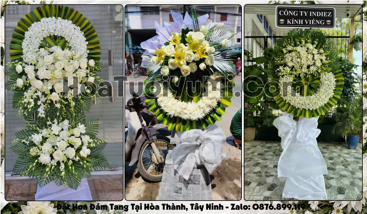vòng hoa viếng đám tang tại Phường Hòa Thành, Tỉnh Tây Ninh