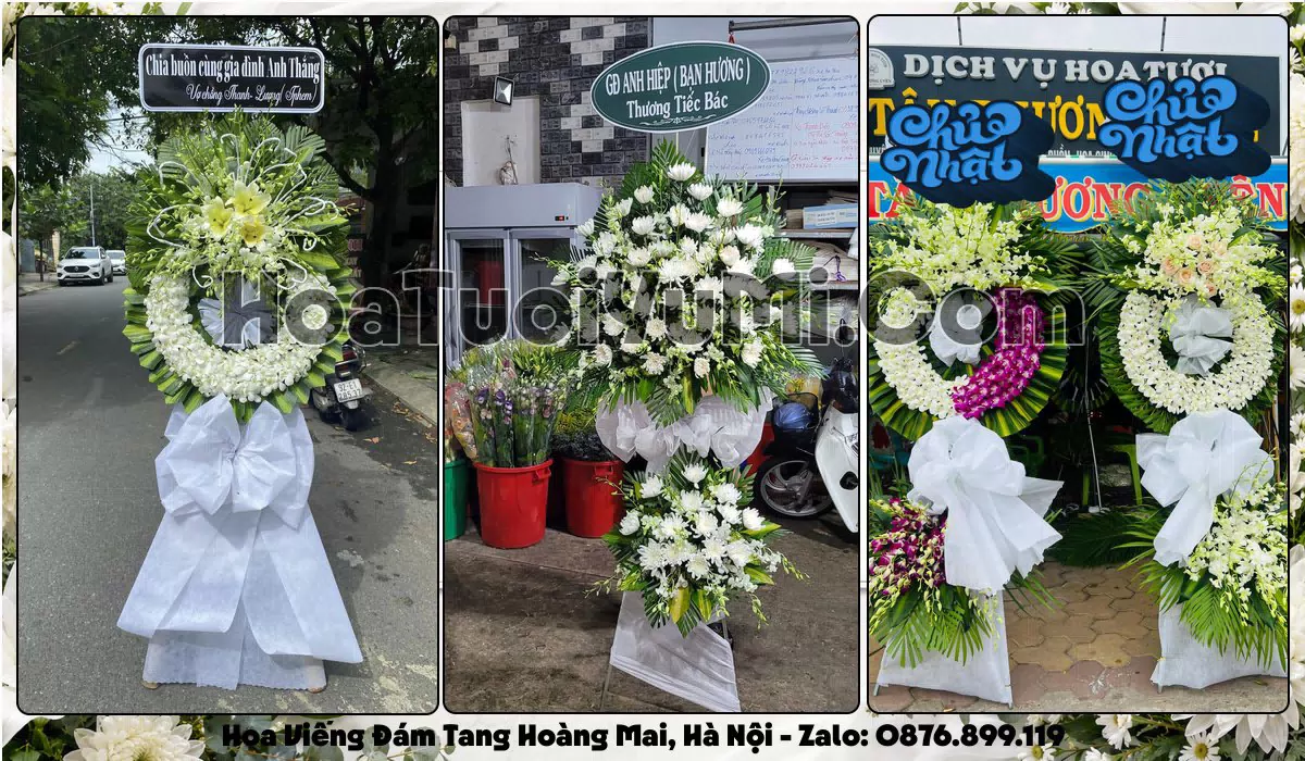 vòng hoa viếng đám tang tại Phường Hoàng Mai, Hà Nội