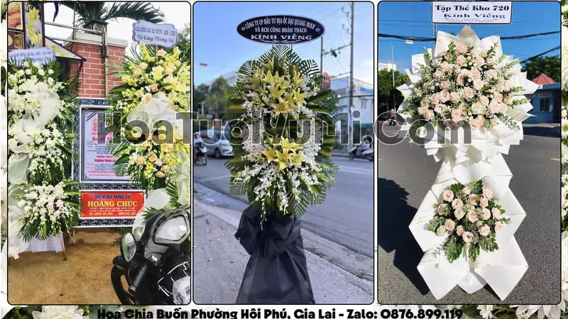 Đặt Vòng Hoa Đám Tang Tại Phường Hội Phú, Tỉnh Gia Lai