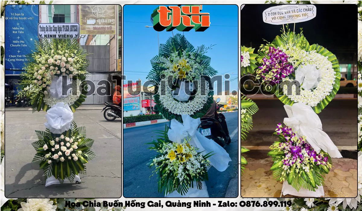vòng hoa viếng đám tang tại Phường Hồng Gai, Quảng Ninh