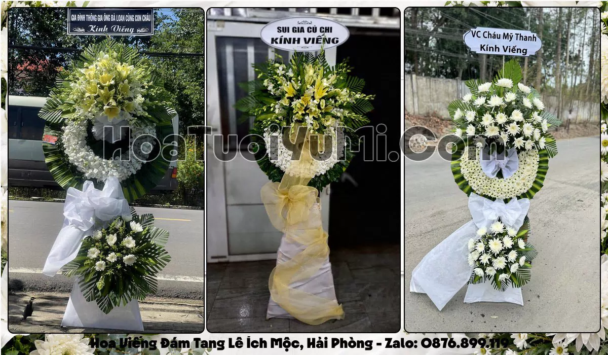 Đặt Vòng Hoa Đám Tang Tại Phường Lê Ích Mộc, Hải Phòng