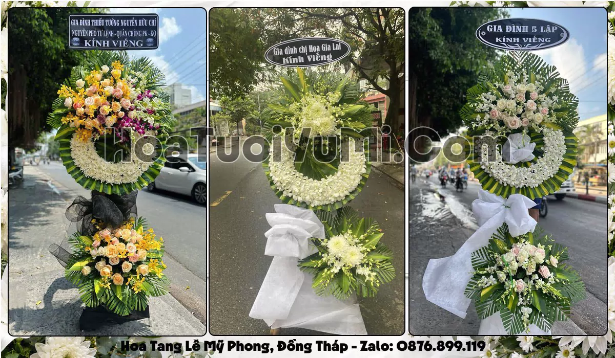 vòng hoa viếng đám tang tại Phường Mỹ Phong
