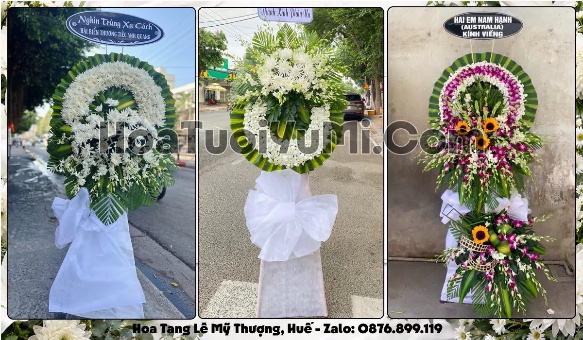 vòng hoa viếng đám tang tại Phường Mỹ Thượng, Thành phố Huế