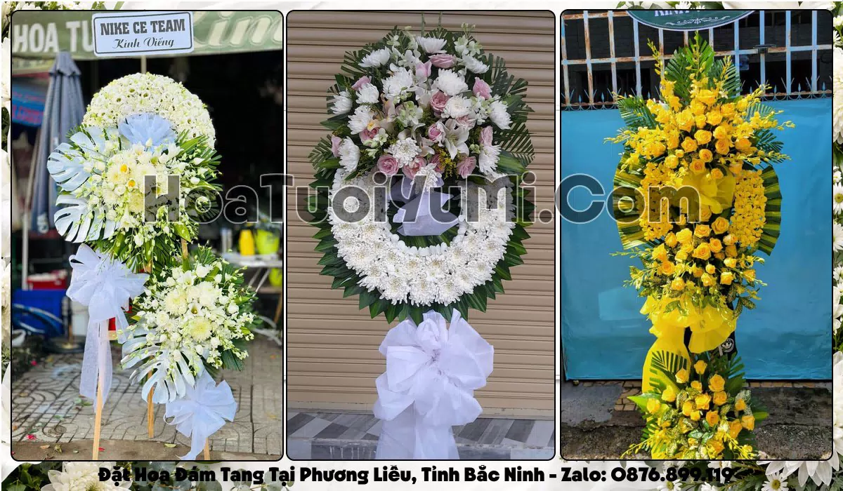 vòng hoa viếng đám tang Phường Phương Liễu Tỉnh Bắc Ninh
