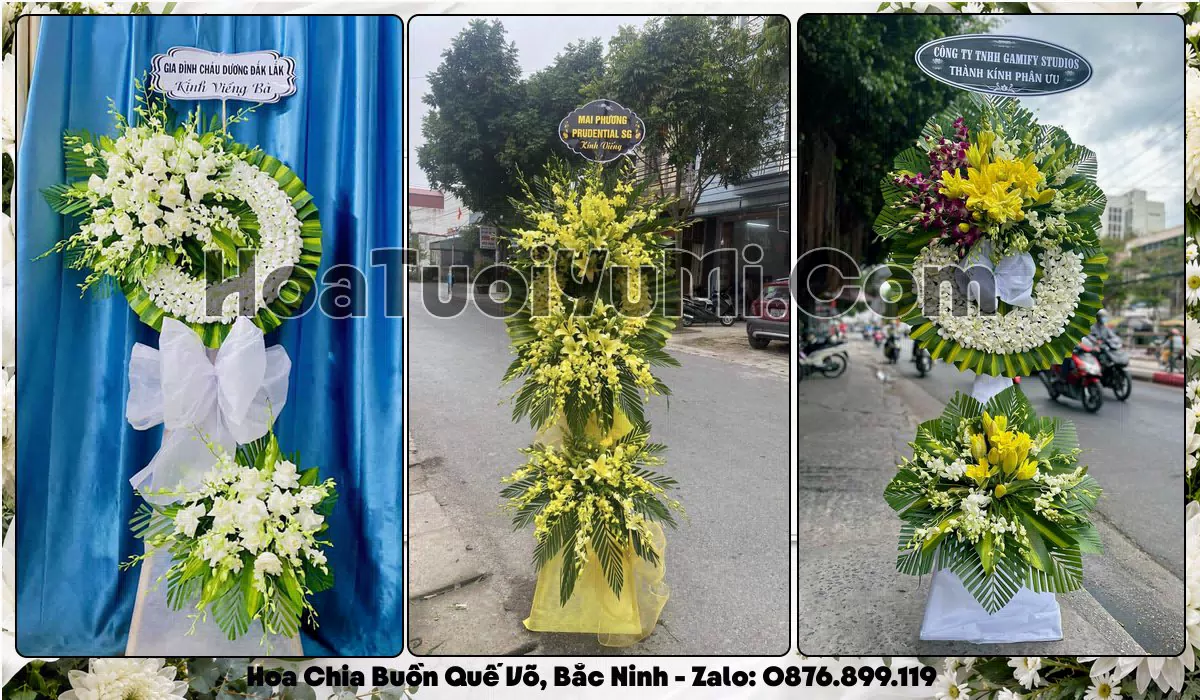 Vòng hoa viếng đám tang tại Phường Quế Võ, Tỉnh Bắc Ninh