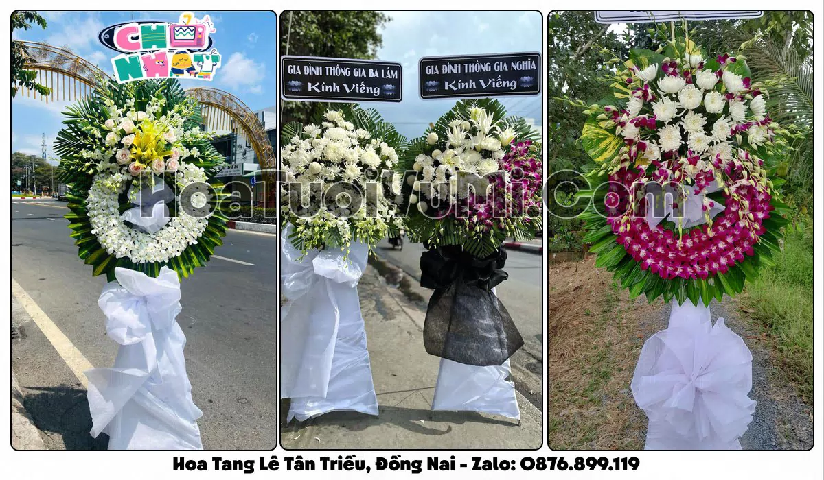 vòng hoa viếng đám tang Phường Tân Triều Tỉnh Đồng Nai