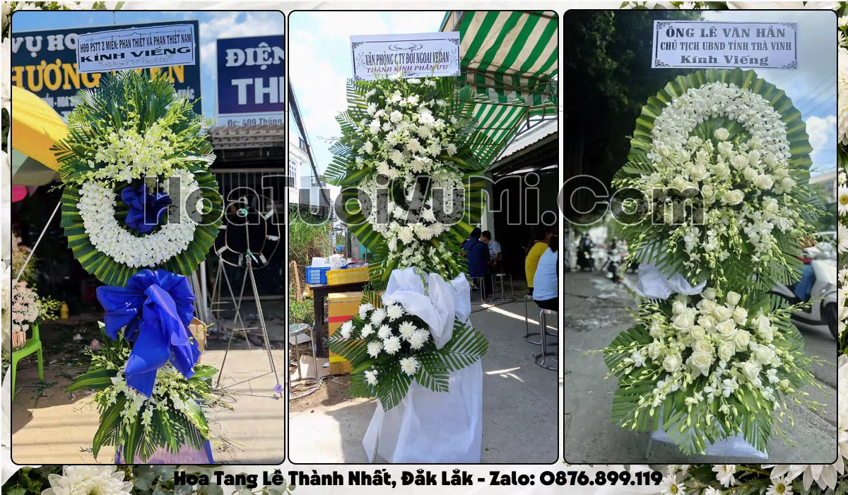 vòng hoa viếng đám tang tại Phường Thành Nhất Đắk Lắk