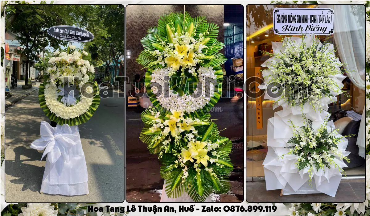 vòng hoa viếng đám tang tại Phường Thuận An Thành phố Huế