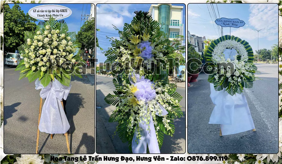 vòng hoa viếng đám tang tại Phường Trần Hưng Đạo
