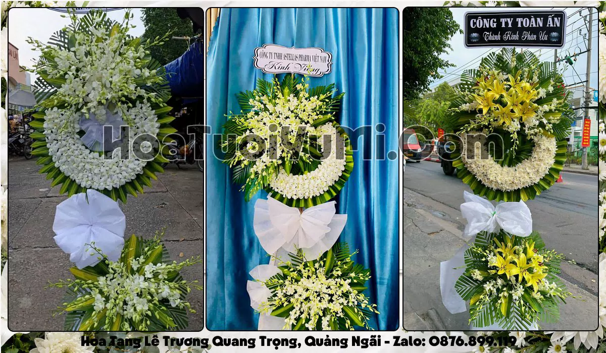 vòng hoa viếng đám tang tại Phường Trương Quang Trọng, Tỉnh Quảng Ngãi
