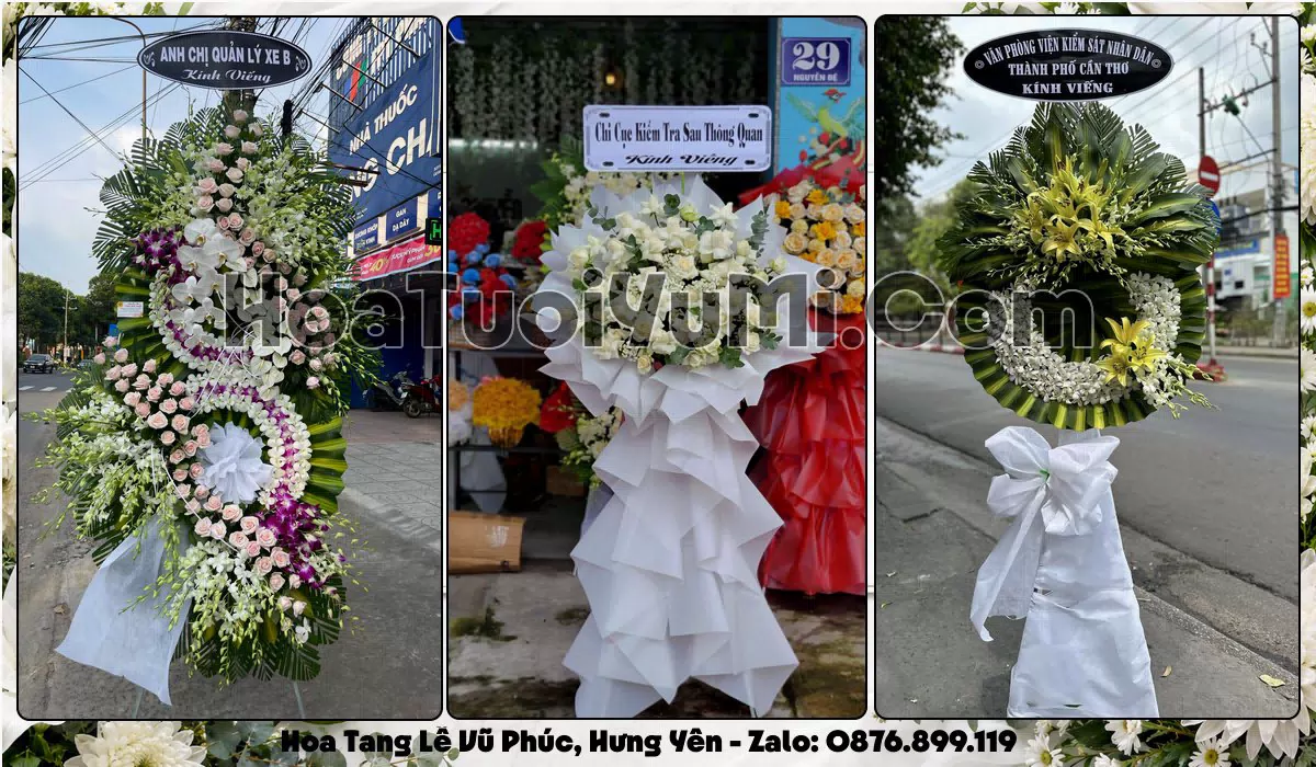vòng hoa viếng Phường Vũ Phúc Hưng Yên