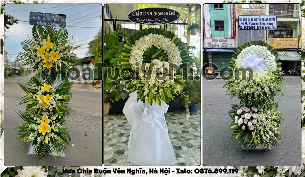 Vòng hoa viếng đám tang tại Phường Yên Nghĩa, Thành phố Hà Nội
