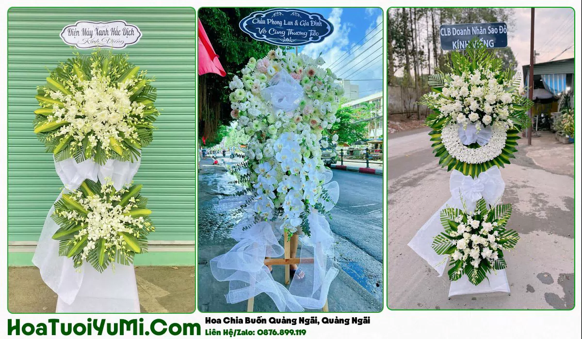 vòng hoa viếng đám tang tại Phường Quảng Ngãi