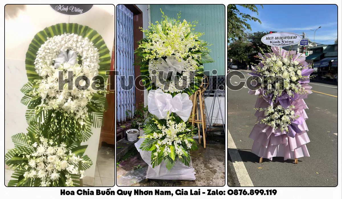 vòng hoa viếng đám tang tại Phường Quy Nhơn Nam, Gia Lai