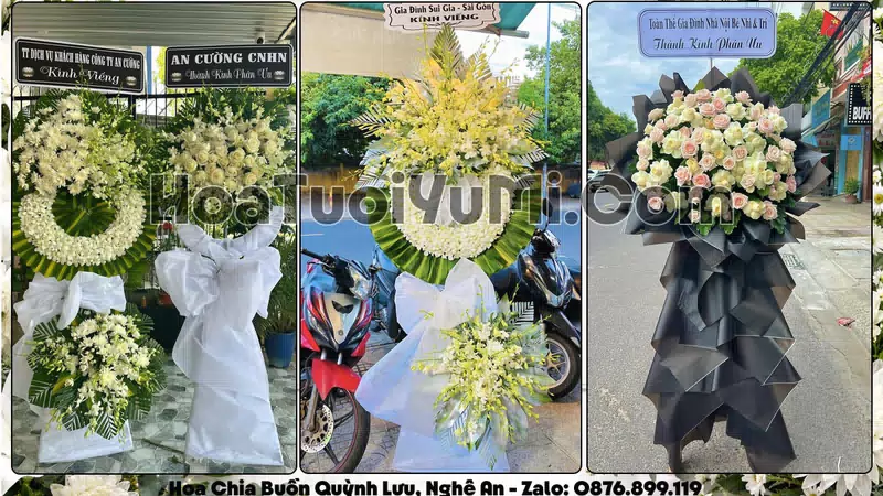Đặt Vòng Hoa Đám Tang Tại Xã Quỳnh Lưu, Tỉnh Nghệ An