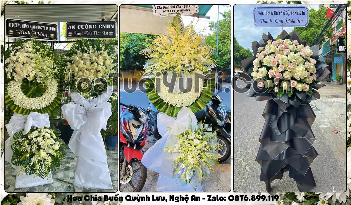 Đặt Vòng Hoa Đám Tang Tại Xã Quỳnh Lưu, Tỉnh Nghệ An