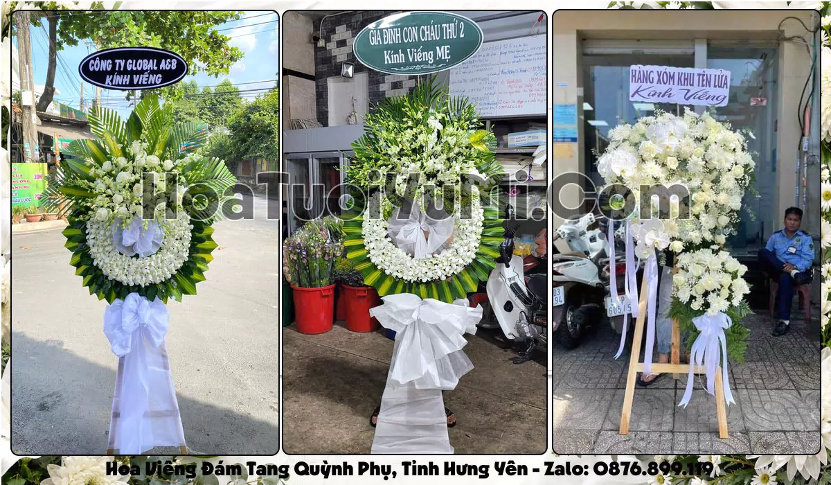 Đặt Vòng Hoa Đám Tang Tại Xã Quỳnh Phụ, Tỉnh Hưng Yên