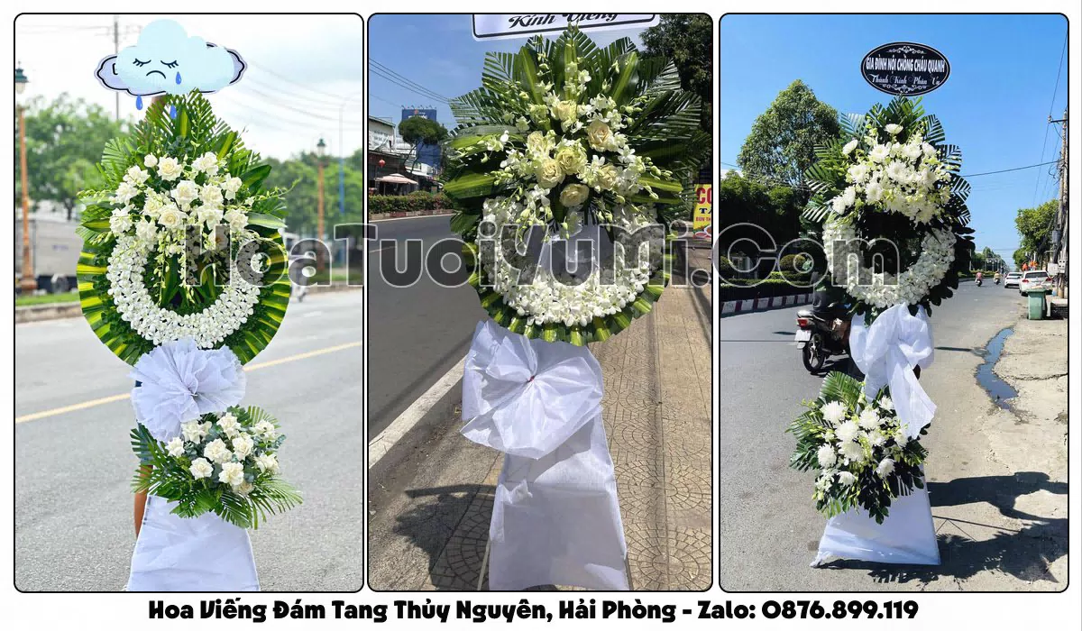 Vòng hoa viếng đám tang tại Phường Thủy Nguyên, Hải Phòng