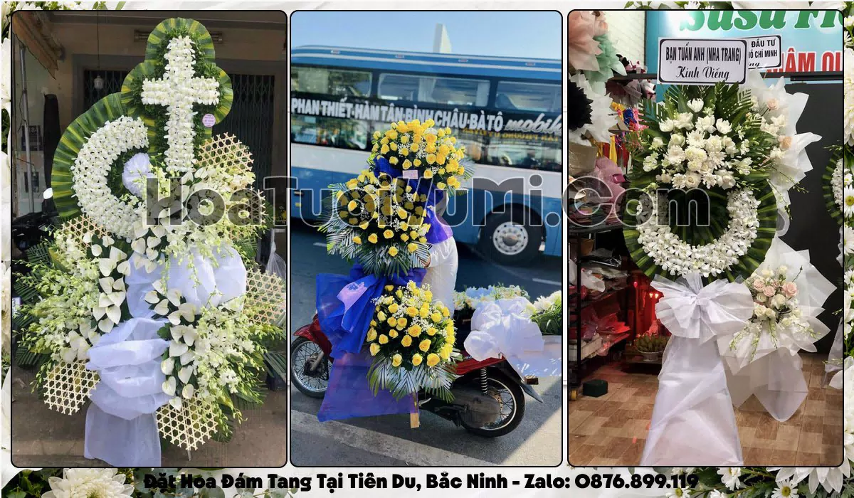 vòng hoa viếng đám tang Xã Tiên Du Bắc Ninh
