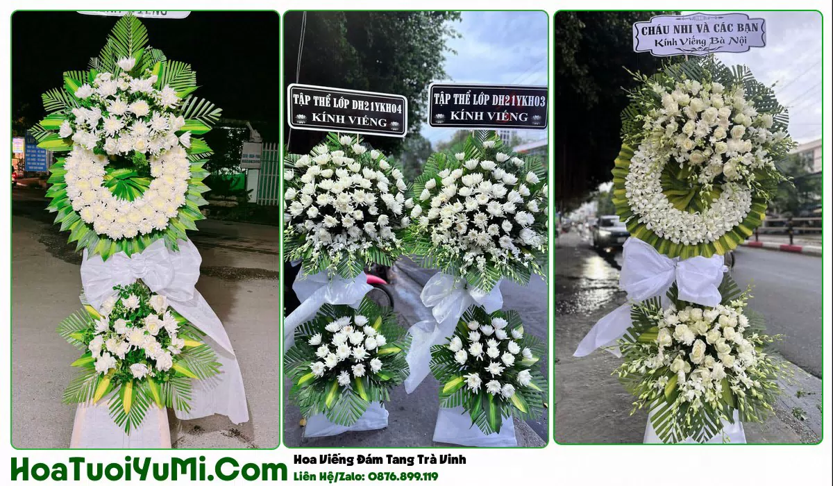 vòng hoa viếng đám tang tại Phường Trà Vinh, Vĩnh Long