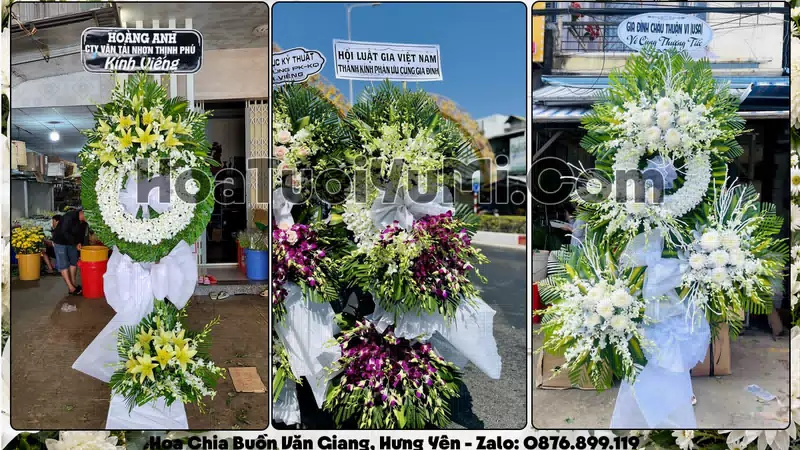 Đặt Vòng Hoa Đám Tang Tại Xã Văn Giang, Tỉnh Hưng Yên