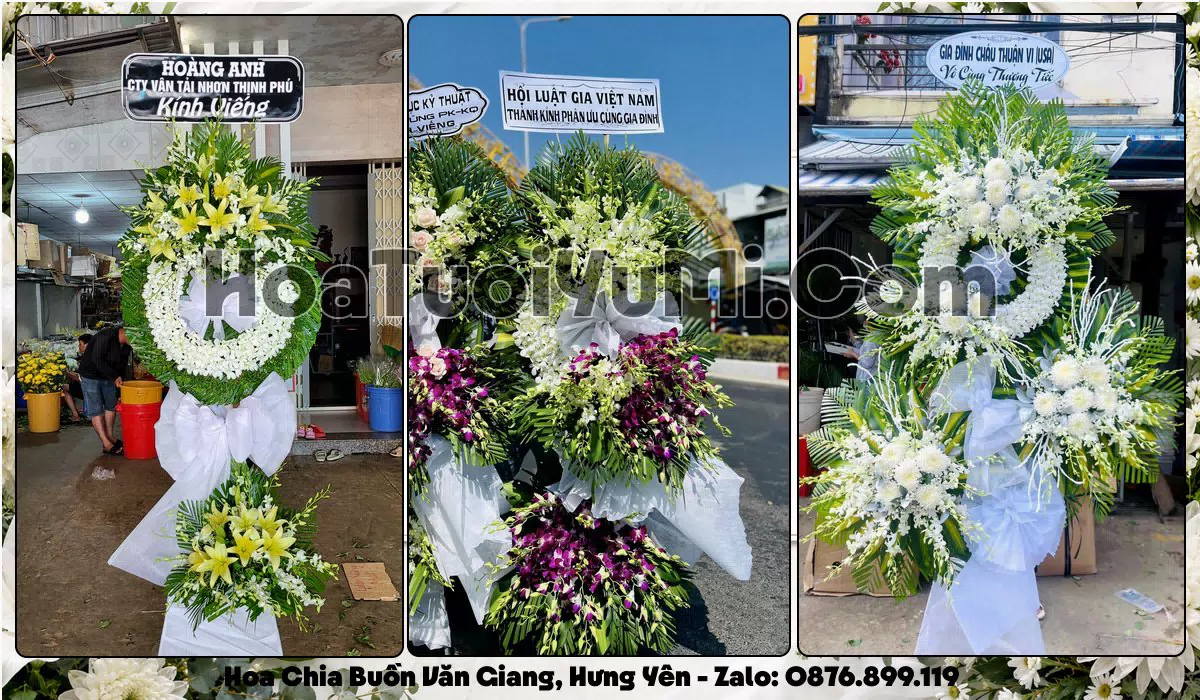 Đặt Vòng Hoa Đám Tang Tại Xã Văn Giang, Tỉnh Hưng Yên