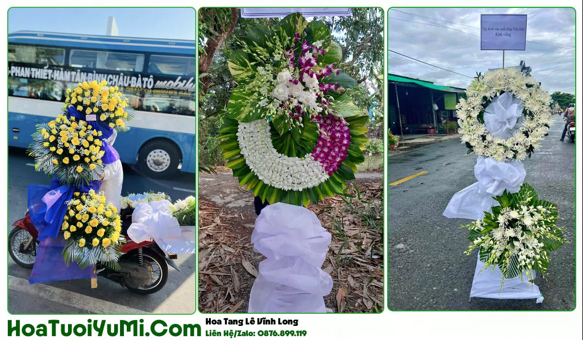 vòng hoa viếng đám tang tại Phường Vĩnh Long, Vĩnh Long