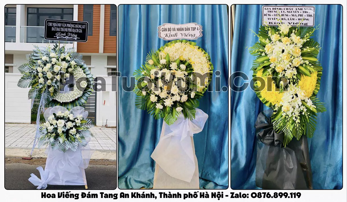 vòng hoa viếng đám tang tại Xã An Khánh Thành phố Hà Nội