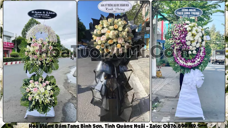 Đặt Vòng Hoa Đám Tang Tại Xã Bình Sơn, Tỉnh Quảng Ngãi
