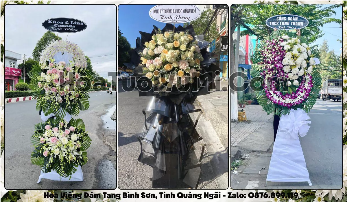 Đặt Vòng Hoa Đám Tang Tại Xã Bình Sơn, Tỉnh Quảng Ngãi