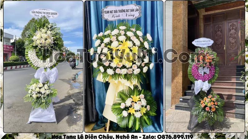 Đặt Vòng Hoa Đám Tang Tại Xã Diễn Châu, Tỉnh Nghệ An