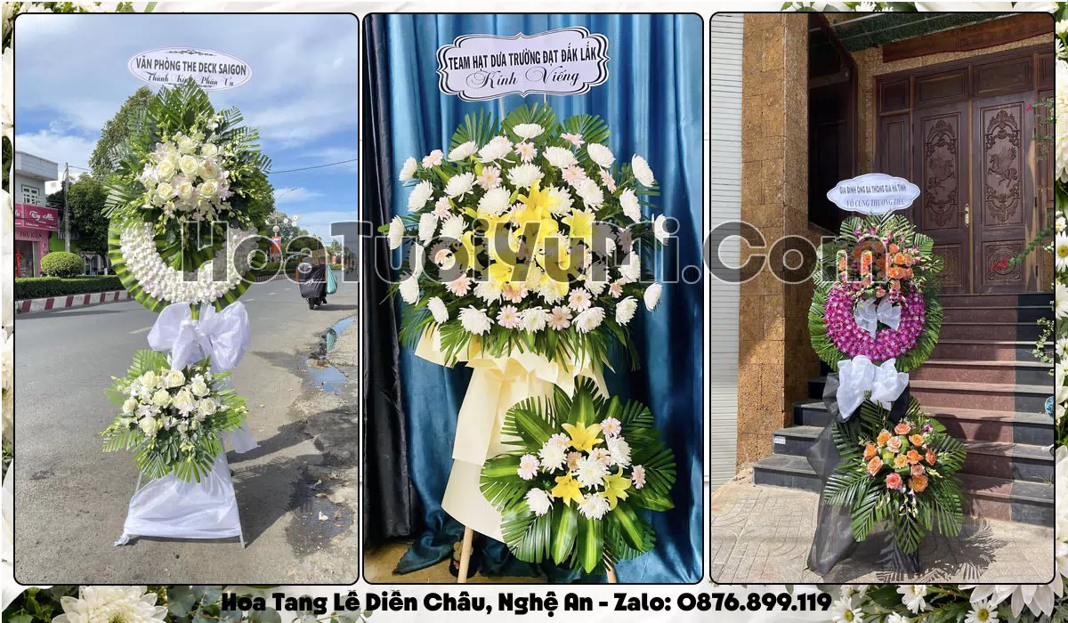 Đặt Vòng Hoa Đám Tang Tại Xã Diễn Châu, Tỉnh Nghệ An