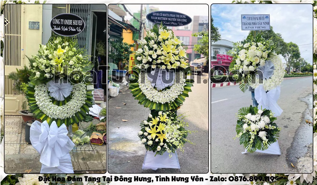 vòng hoa viếng đám tang tại Xã Đông Hưng, Tỉnh Hưng Yên