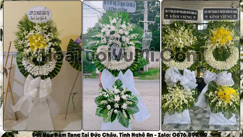 Đặt Vòng Hoa Đám Tang Tại Xã Đức Châu, Tỉnh Nghệ An