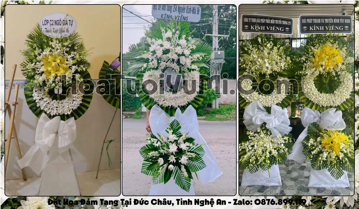 Đặt Vòng Hoa Đám Tang Tại Xã Đức Châu, Tỉnh Nghệ An